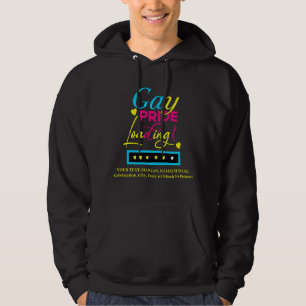 Hinzufügen von Text, Gay Pride, Blau, Rosa, Schwar Hoodie