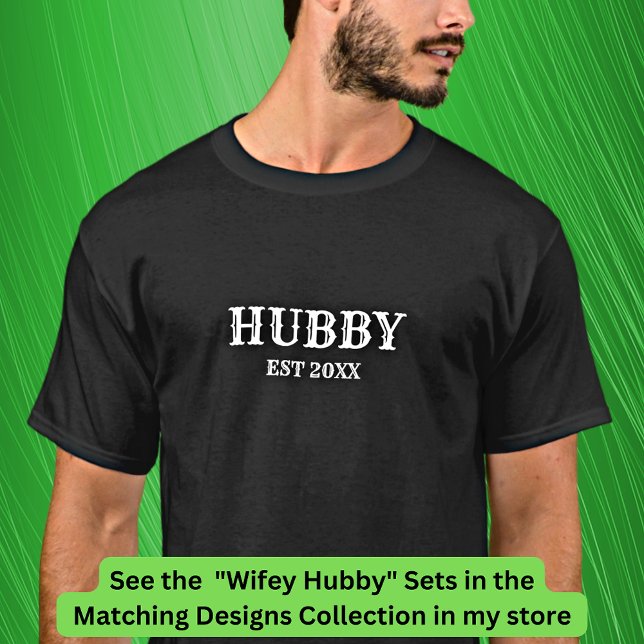 Hinzufügen von Text-Hubby Wifey, Paare T-Shirt (Von Creator hochgeladen)