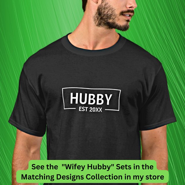 Hinzufügen von Text-Hubby Wifey, Paare T-Shirt (Von Creator hochgeladen)
