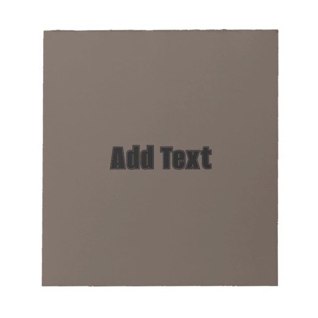 Hinzufügen von Text mit braunem Hintergrund Notizblock (Vorderseite)