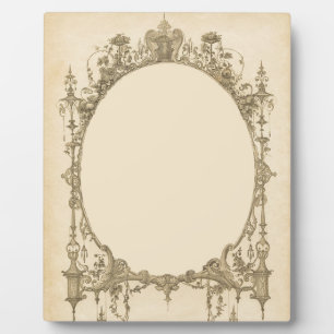 Hinzufügen von Text und Bild zu verziertem Vintage Fotoplatte