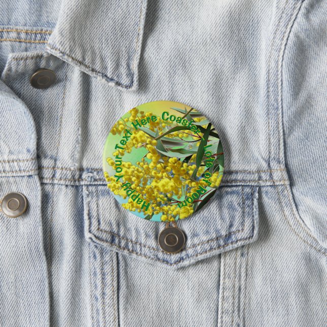 Hinzufügen von Text Wattle & Gum Blätter Aussie Ab Button (Beispiel)