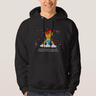 Hinzufügen von Texten, Gay Pride-Regenbogenwolken Hoodie