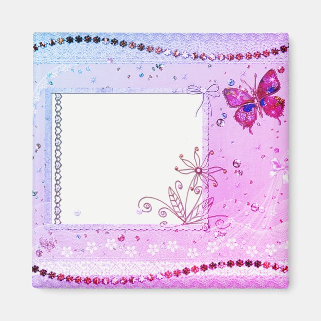 Hinzufügen von Textrosa und Lila Magnet (Vorne)