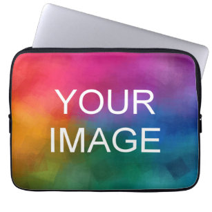 Hinzufügen von Textvorlagen zum Foto-Logo Laptopschutzhülle