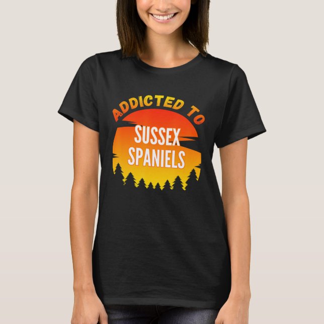 Hinzugefügt Sussex Spanel für Hund T-Shirt (Vorderseite)