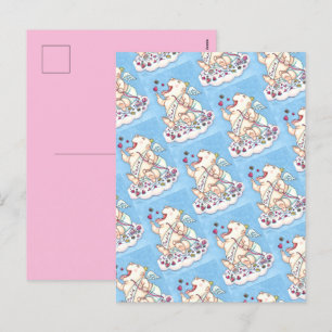 HINZUGEFÜGT ZU LIEBE FUNNY BABY CUPID, SCHOKOLADEN FEIERTAGSPOSTKARTE