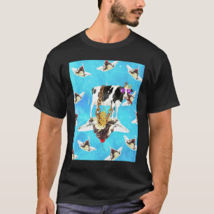 Hip Bling Kuh auf Sundae im Weltraum T-Shirt