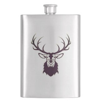 Hip flask with deer / Flachmann mit Hirsch