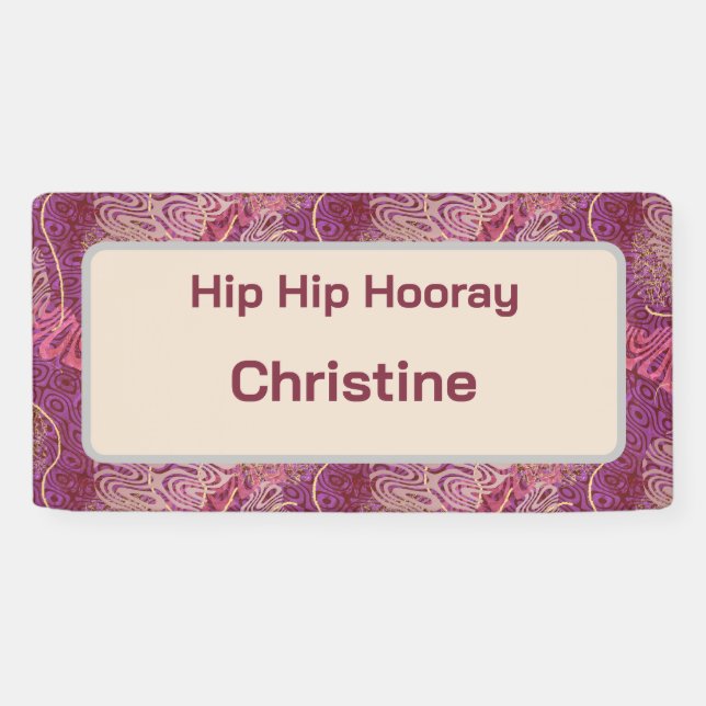 Hip Hip Hooray Adult Birthday Banner (Horizontal)