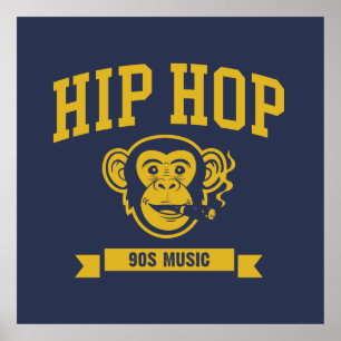 Hip Hop 90er Musik Poster