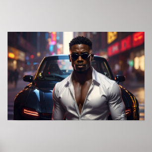 Hip Hop - Amerikanischer Rap-Star - Poster