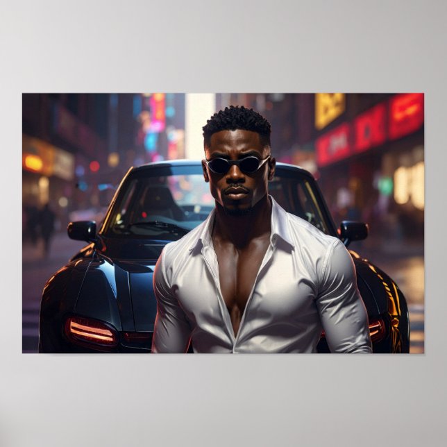 Hip Hop - Amerikanischer Rap-Star -  Poster (Vorne)