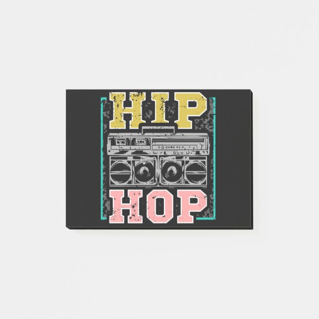 Hip Hop Artists Cassettes Old School Rap Post-it Klebezettel (Vorderseite)