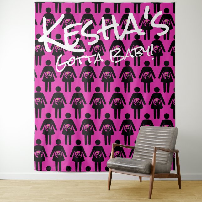 Hip Hop Baby Shooter|Schwangere Icon Foto Hintergr Wandteppich (Beispiel)