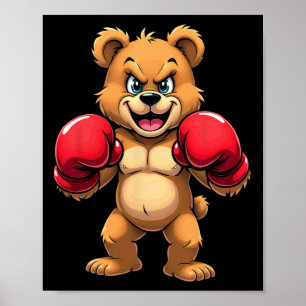 Hip Hop Bär Boxen Kickboxen Poster
