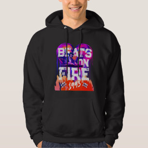 HIP-HOP-BEATS DER 90ER JAHRE AUF FEUER-DJ-GRAFIK HOODIE