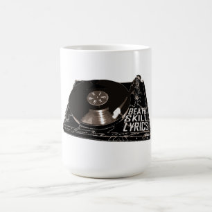 HIP HOP BEATS SKILL TEXTE RECORD PLAYER KAFFEETASSE
