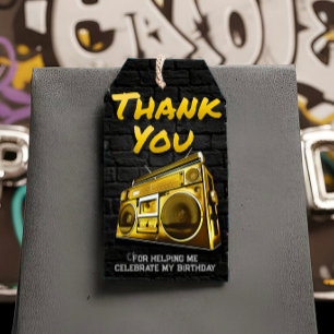 Hip Hop Birthday - Favor Tag Geschenkanhänger