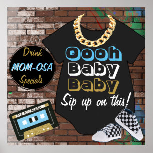 Hip Hop Blue-Oooh Baby-Bar Sign Poster