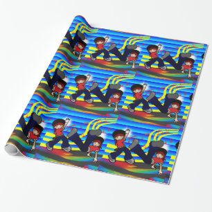 Hip Hop Break Tanzen 2 Kinder Geschenkpapier