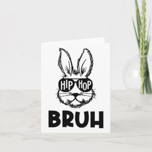 Hip Hop Bruh Meme Oster Bunny Face Sungles Men Bo Karte