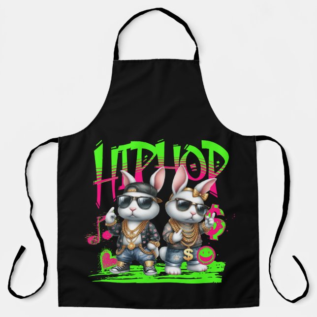 Hip Hop Bunnies Schürze (Vorderseite)