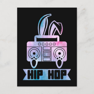 Hip Hop Bunny Music Rabbit Postkarte