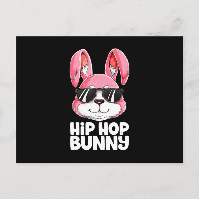 Hip Hop Bunny Oaster Boys Mädchen Kinder Rabbit Postkarte (Vorderseite)