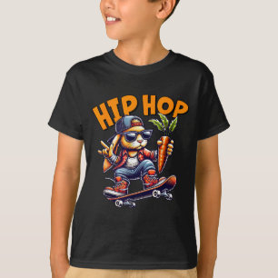 Hip Hop Bunny Skateboard Osterhase Karotte Stre T-Shirt