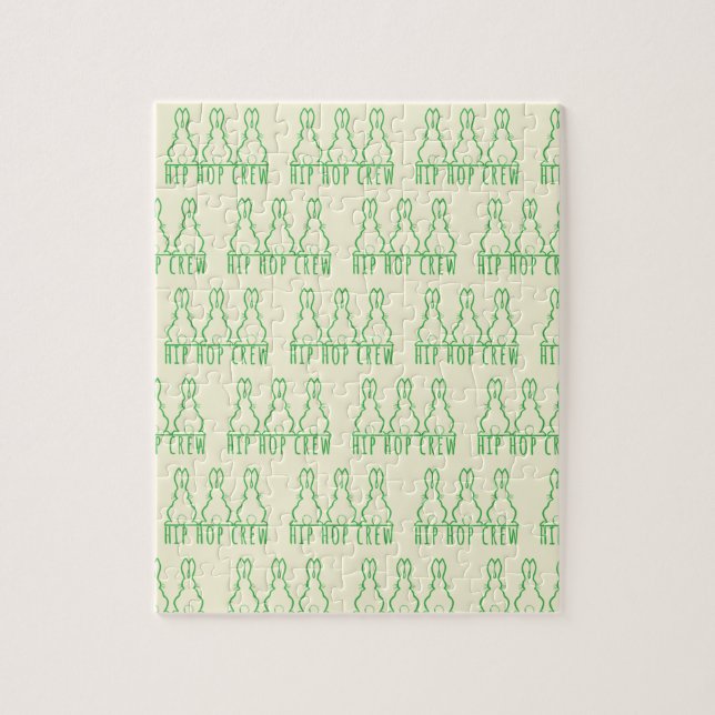 Hip Hop Crew Cute Bunny Rabbits Puzzle (Vertikal)