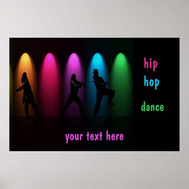 Hip Hop Dance Girls auf Bühne Poster Template (Vorne)