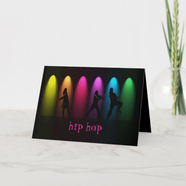 Hip Hop Dance Girls on Bühne Grußkarte Karte (Vorderseite)