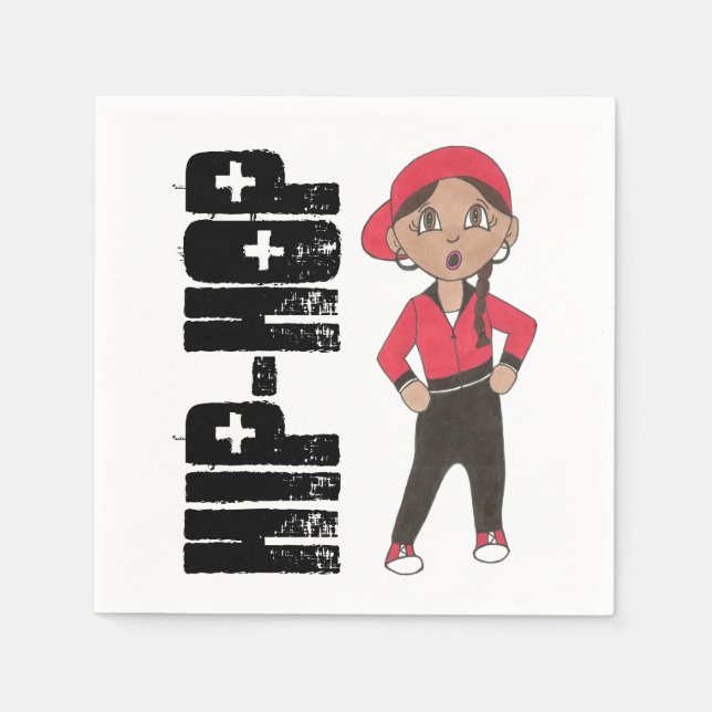 Hip Hop Dance Studio Erwägung Kostüm Tänzer Girl Serviette (Vorderseite)