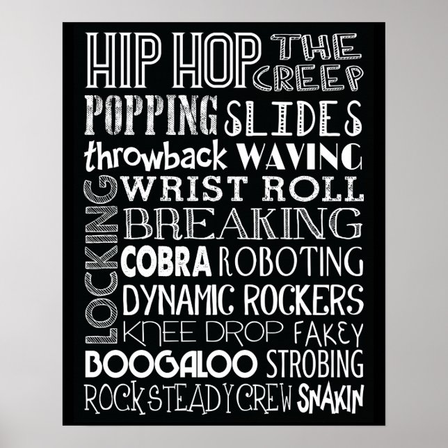 Hip Hop Dance Subway Art Poster (Vorne)