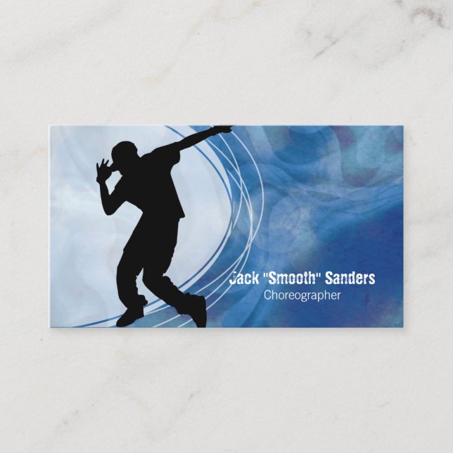Hip Hop Dancer Grunge Choreograf Business Card Visitenkarte (Vorderseite)