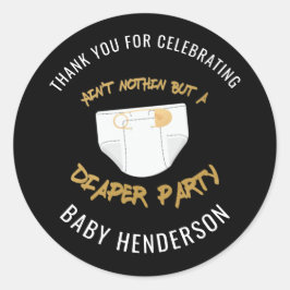 Hip Hop Diaper Party Thank You Stickers