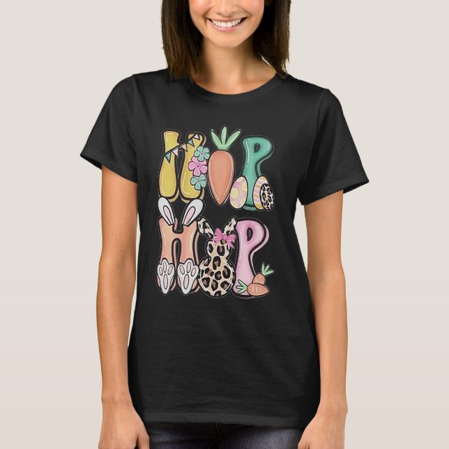 Hip Hop Easter  Women Girls Leopard Print Plaid Bu T-Shirt (Vorderseite)