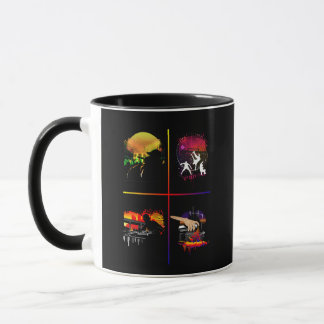 Hip Hop Elemente Bunte Kunst MC DJ Breakdance Tasse