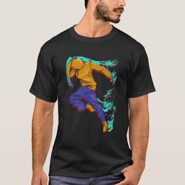 Hip Hop Freestyle Breakdance Old School T-Shirt (Vorderseite)