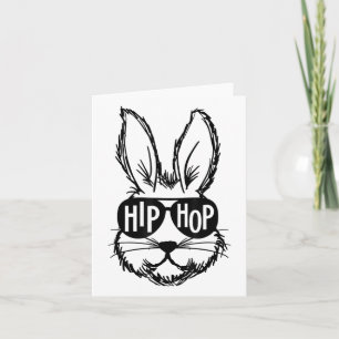 Hip Hop Frohe Ostern Hase Gesicht Mit Sonnenbrille Karte