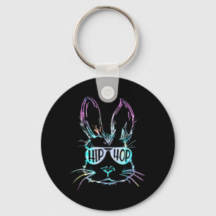 Hip Hop Frohe Ostern Hase Gesicht Mit Sonnenbrille Schlüsselanhänger