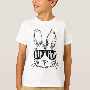 Hip Hop Frohe Ostern Hase Gesicht Mit Sonnenbrille T-Shirt