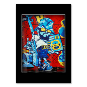 Hip Hop Geschenk  HipHop Grafi Boombox - Zeichen Tischnummer