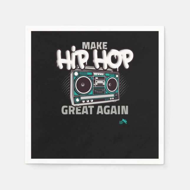 Hip Hop Gift Make Hip Serviette (Vorderseite)