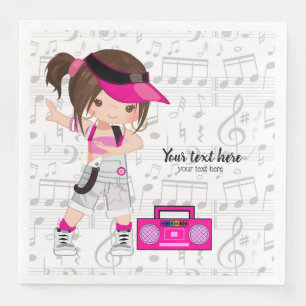 Hip Hop Girl Serviette