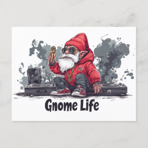 Hip Hop Gnome Illustration - Gnome Life Postkarte