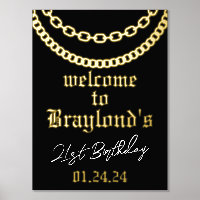 Hip Hop Gold Kuban Link Chain Foil Willkommenszeic