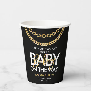 Hip Hop Goldkette Baby Shower Pappbecher