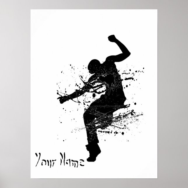 Hip Hop Graffiti Dancer Personalisiert Poster (Vorne)
